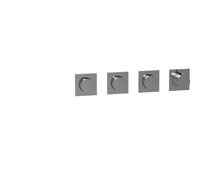 ESTETICA TERMOSTATICA PUSH ROSONI QUADRI MANIGLIE TONDE 3 VIE