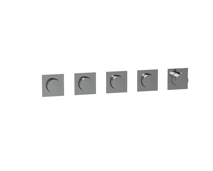 ESTETICA TERMOSTATICA PUSH ROSONI QUADRI MANIGLIE TONDE 4 VIE