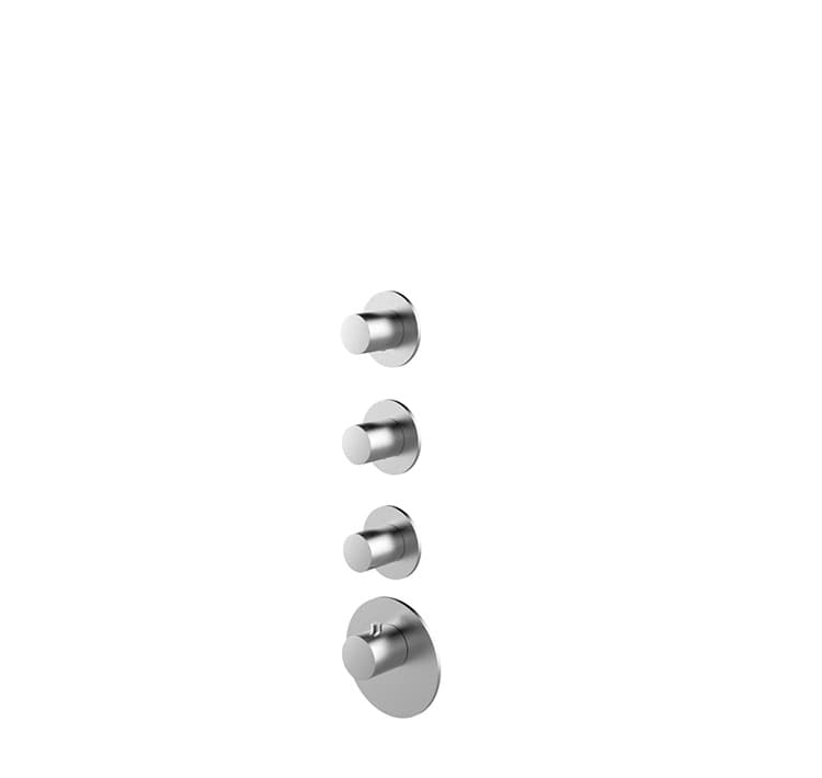3-way round handle with round rosettes and round handles trim set - 316
