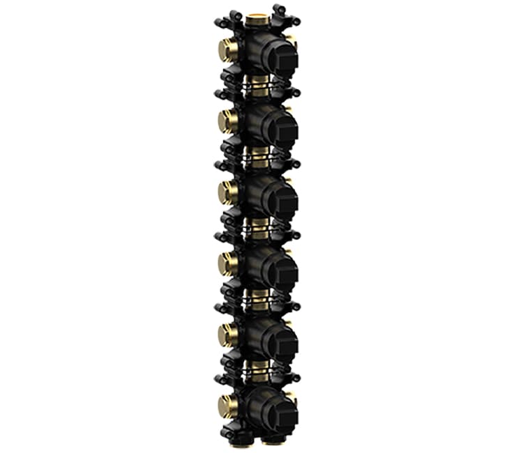 INCASSO VERTICALE TERMOSTATICO PUSH 5 VIE
