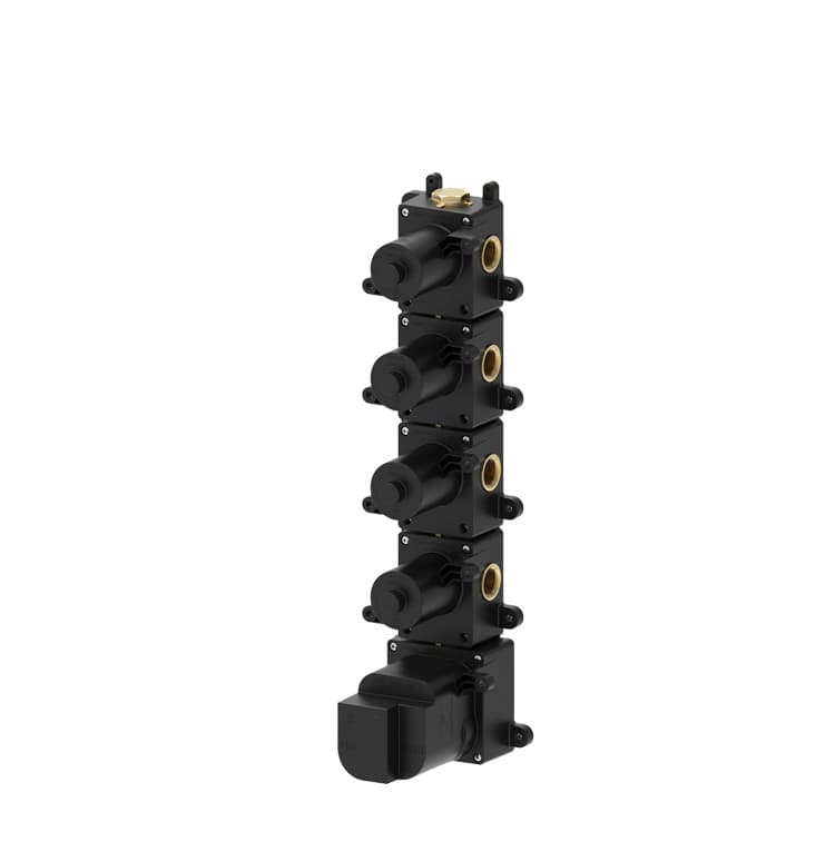 5-way thermostat concealed module with valves
