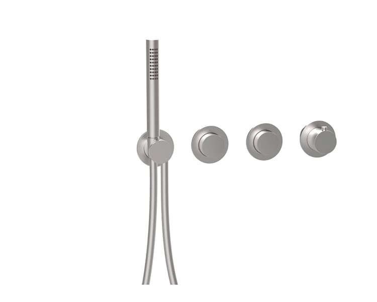 ESTETICA TERMOSTATICA PUSH CON DOCCIA ROSONI TONDI MANIGLIE TONDE 2 VIE - 316