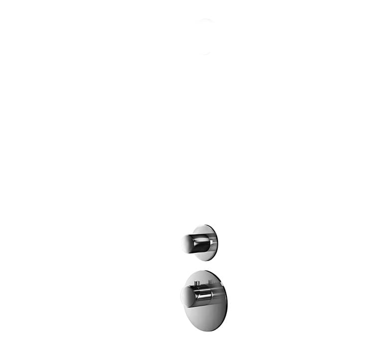 1-way  round handles with round rosettes trim set