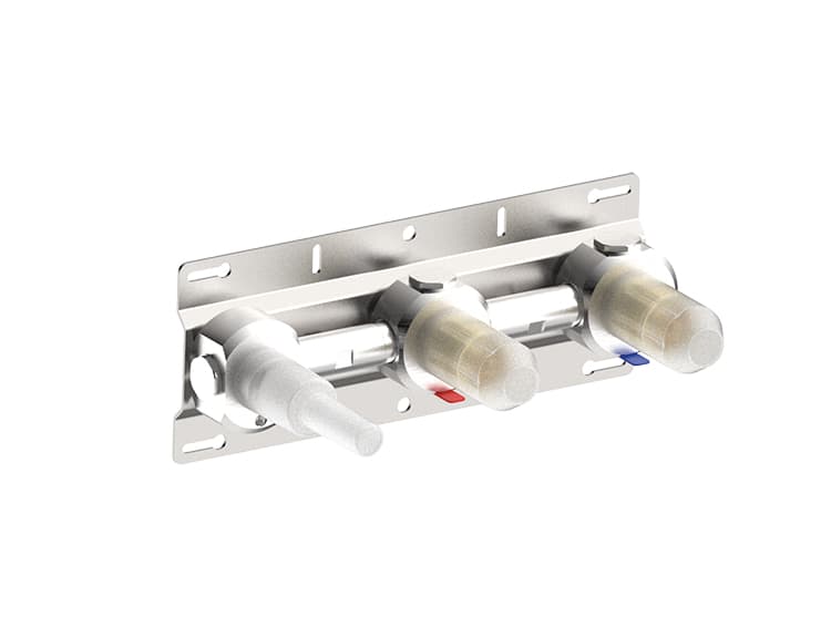 corpo incasso per lavabo 3 fori parete - canna laterale