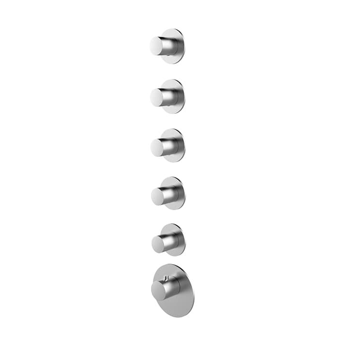 5-way round handle with round rosettes and round handles trim set - 316