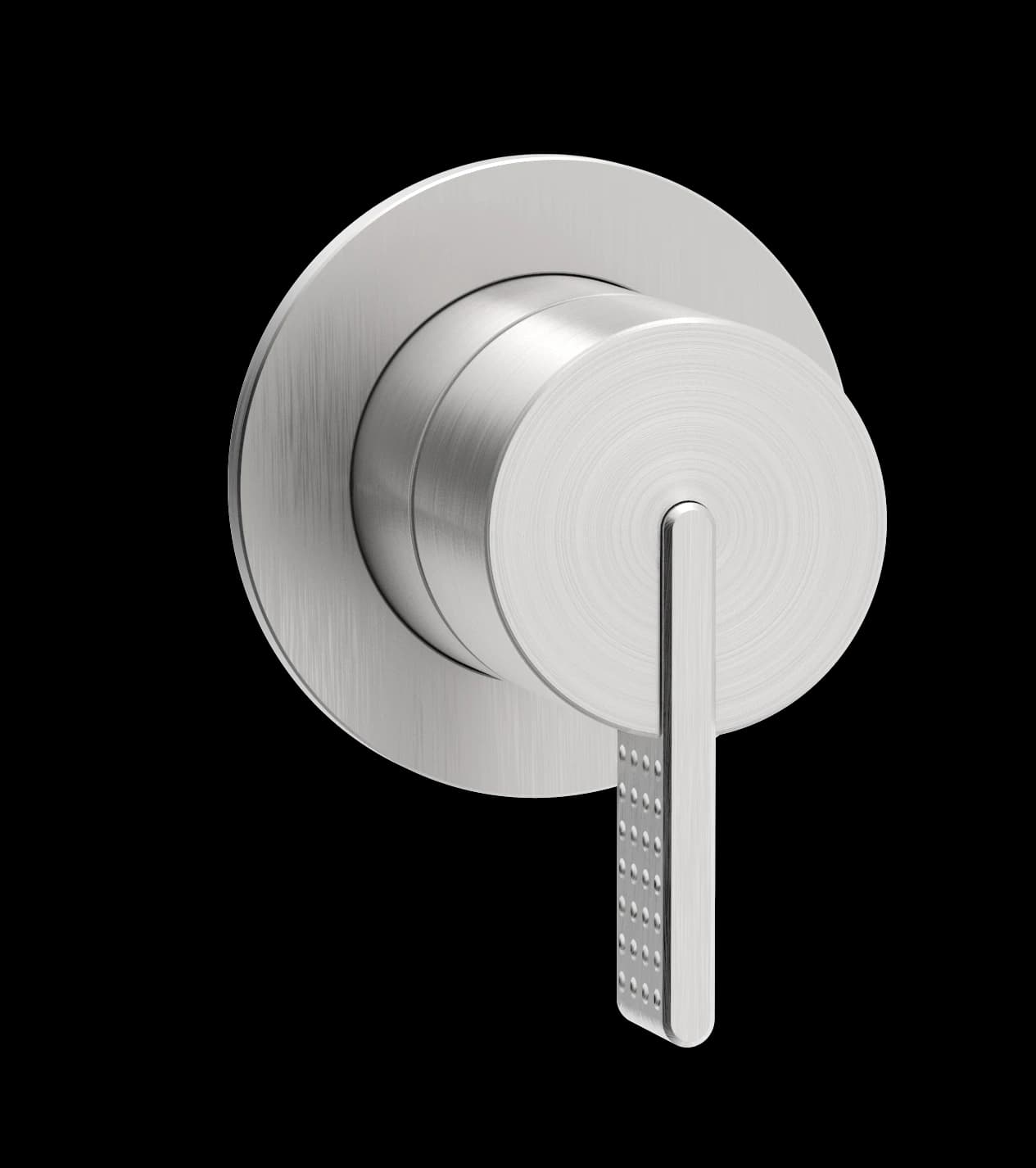 Dots Series - 1-way single lever mixer round rosettes and round handles trim set - AISI 316 