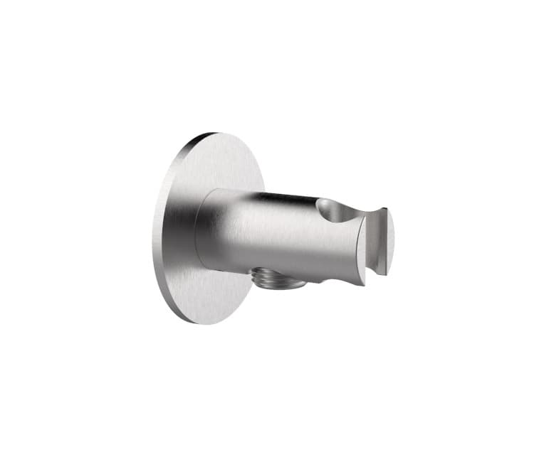 Presa Acqua Doccia Tonda In Metallo Cromato Paffoni – Attacchi 1/2” M X 1/2” M Con Rosetta, Per Flessibile E Uscita A Muro